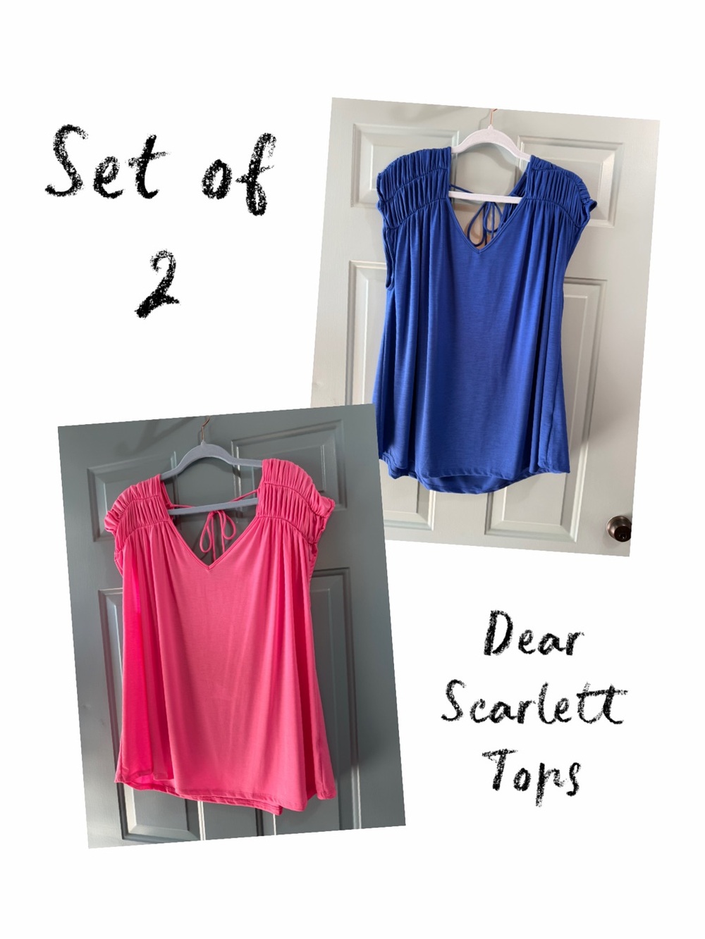 Set of 2 Dear Scarlett cap sleeves tops 2XL NEW WITHOUT TAGS